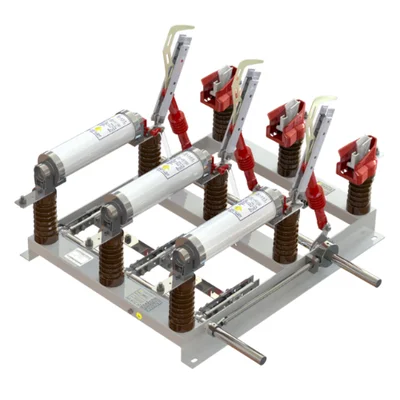 Chave seccionadora tripolar modelo SRFLTI Sarel — abertura rotativa com fusível, aterramento e intertravamento para cubículos — fabricado por Sarel, Diadema/SP